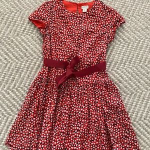 J.Crew Crewcuts red valentines heart dress size 8